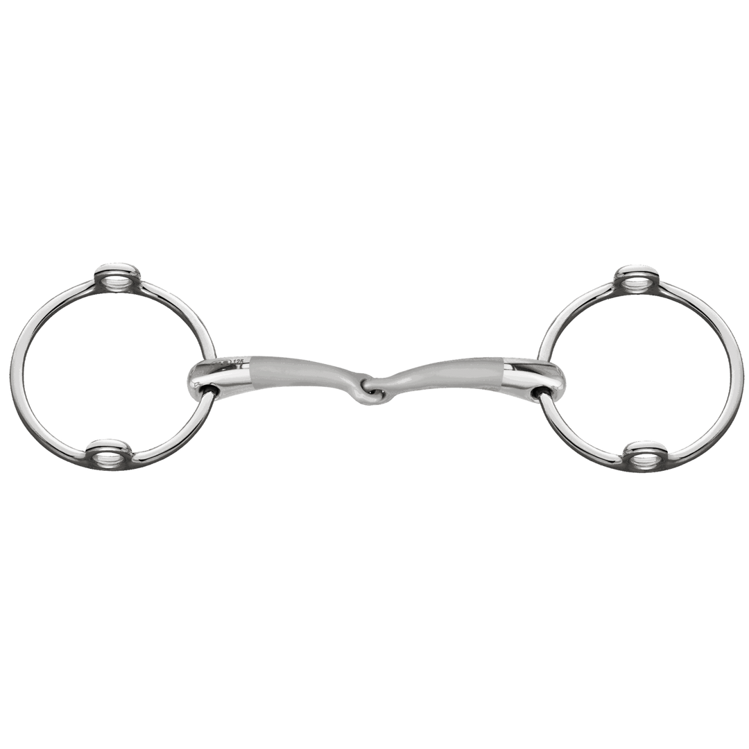 SATINOX Gag bit 14 mm single jointed - Stainless steel