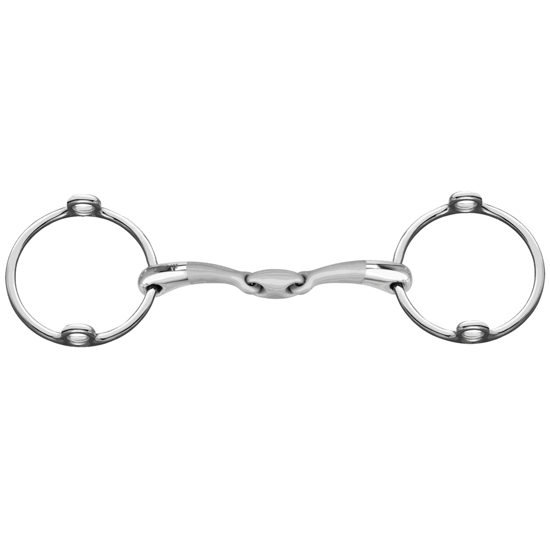 SATINOX Gag bit 14 mm double jointed - Stainless steel