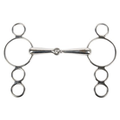 Dutch gag Jointed mouthpiece 3 Rings bit 19mm