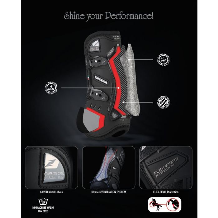 Carbon chic tendon boots