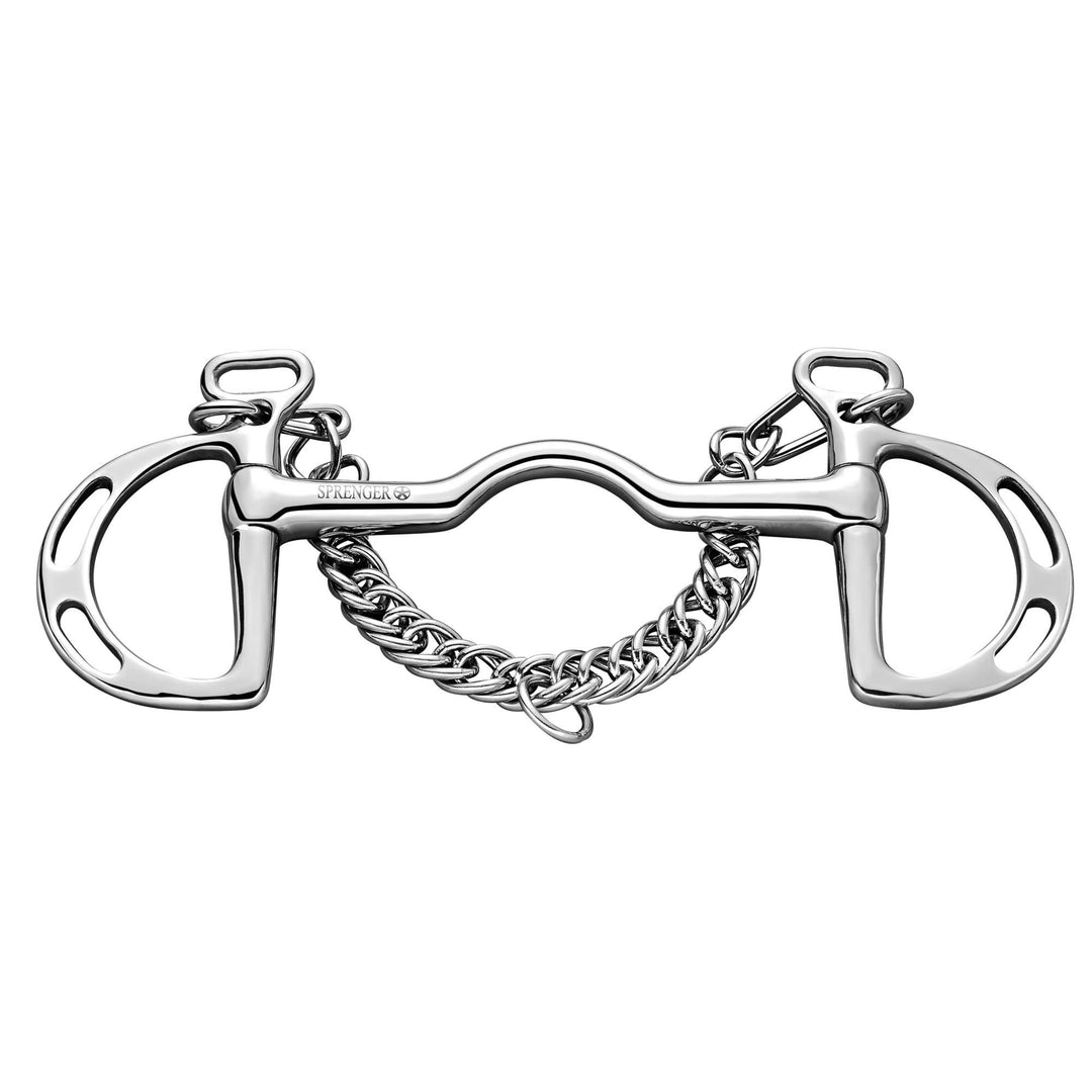 Kimblewick 16 mm rigid mullen mouth with port - Stainless steel