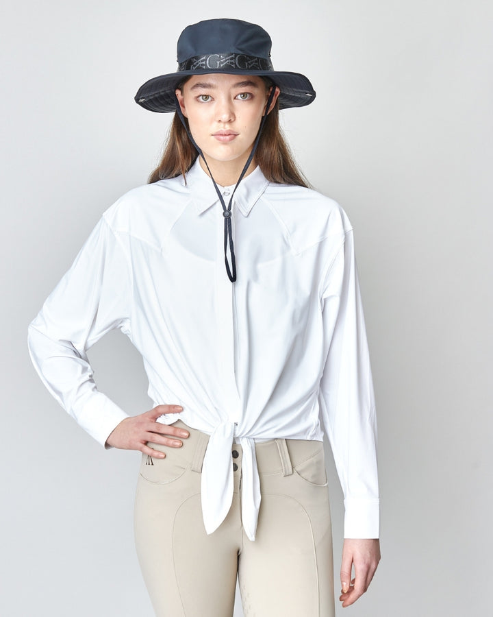 Front tie riding shirt