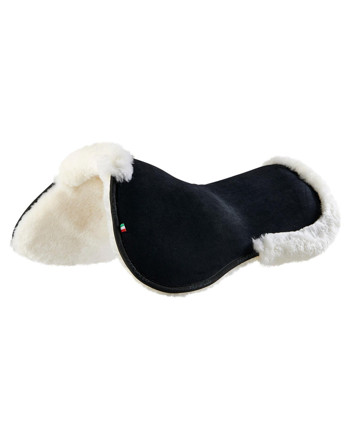 Memory foam half pad with pockets and adjustable risers