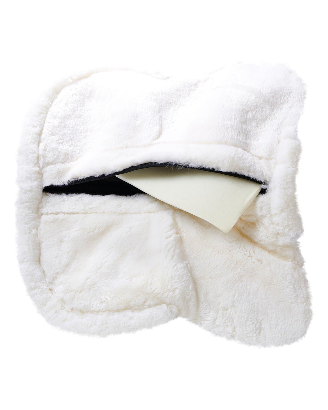 Memory foam half pad with pockets and adjustable risers