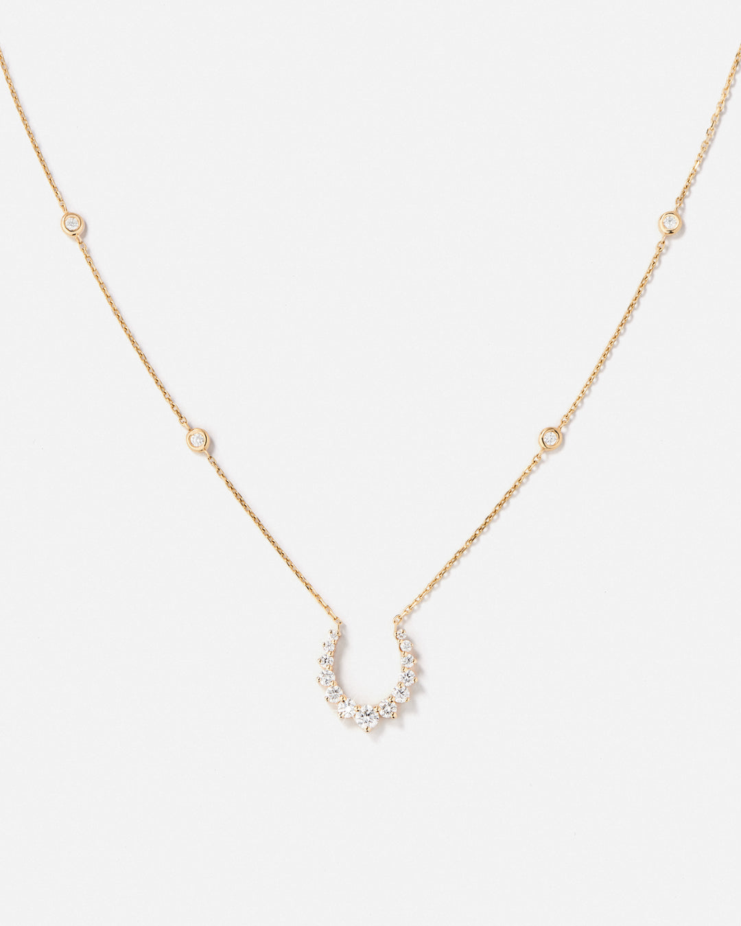 Double Confidence Necklace with White Diamonds