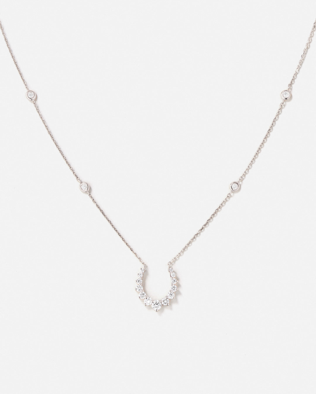 Double Confidence Necklace with White Diamonds