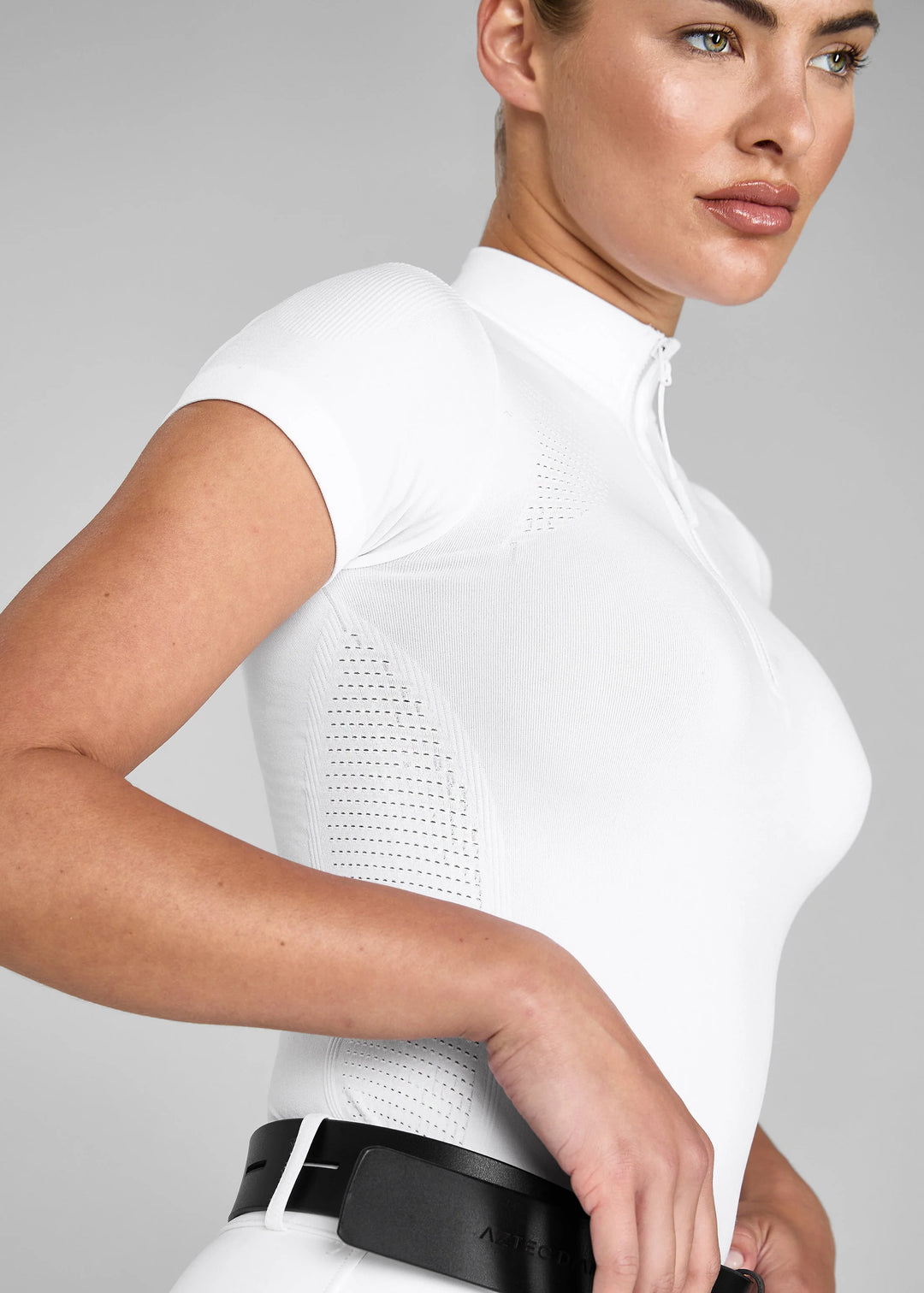 White 3D Woven Show Shirt