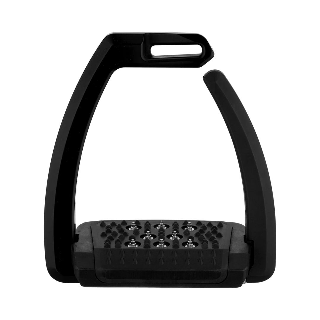 Aero-Stirrups With Spikes Black Anodized - Size 120 mm