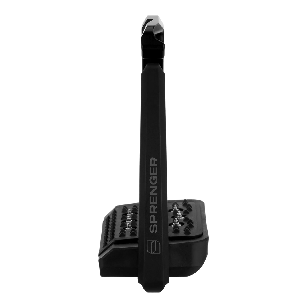 Aero-Stirrups With Spikes Black Anodized - Size 120 mm