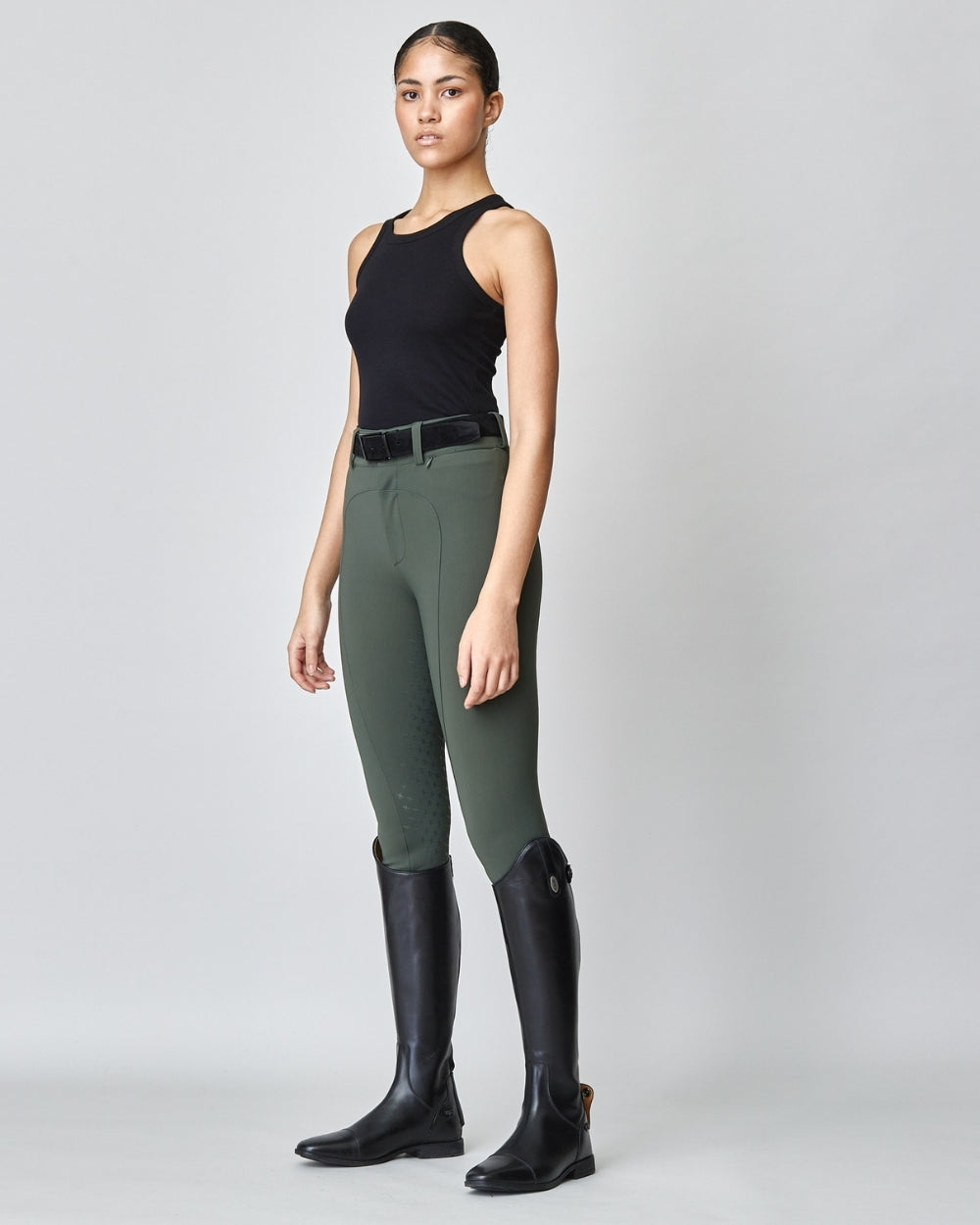 High-waist compression riding breeches full grip