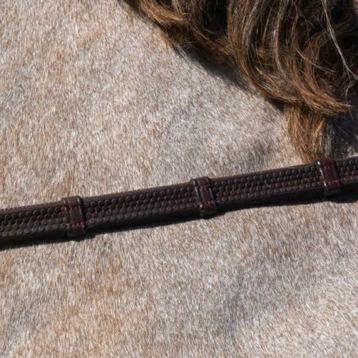 1/2" Rubber Reins With 7 Leather Loops