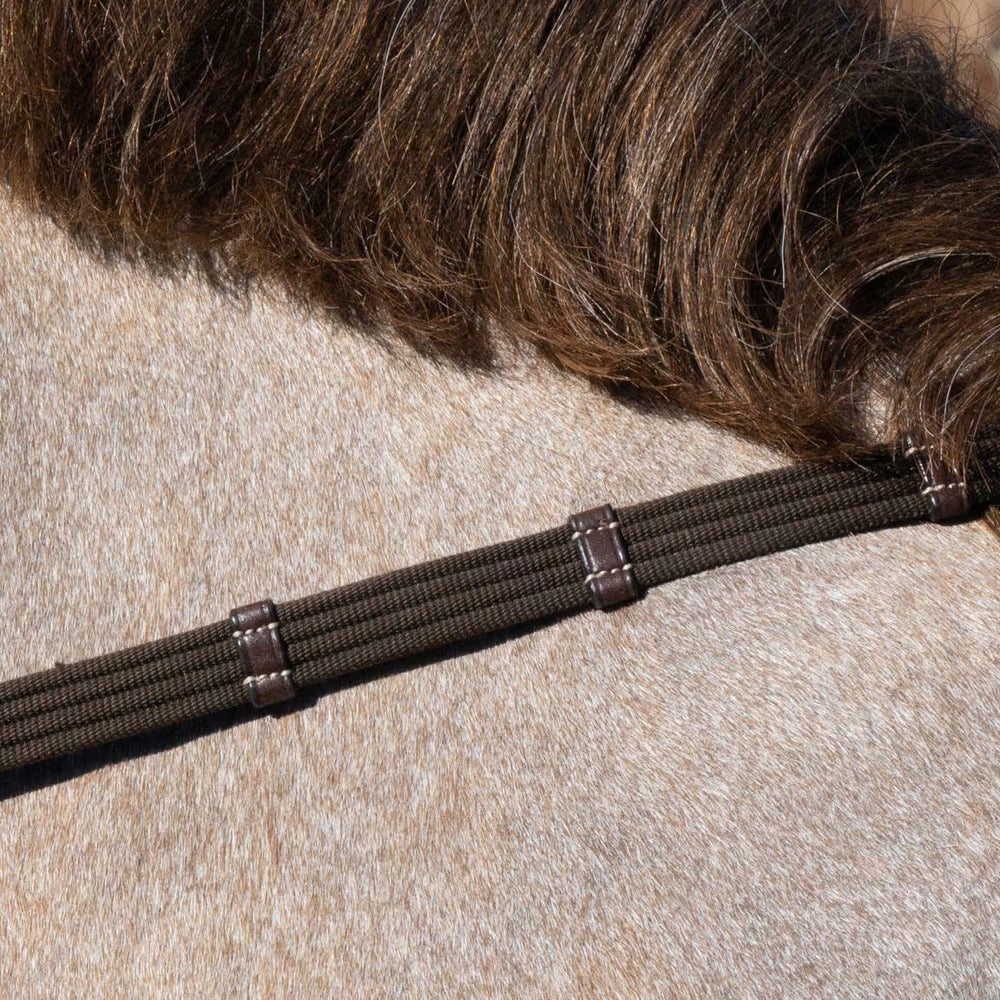 5/8" Web Reins With 9 Leather Loops