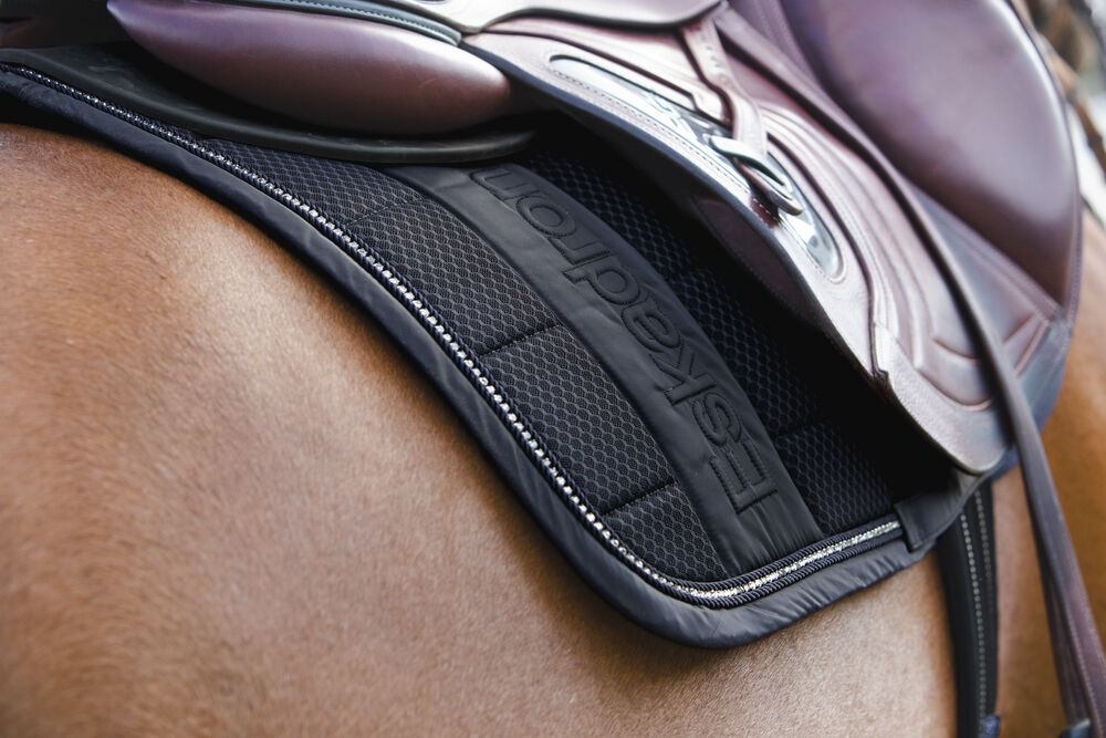 BIG SQUARE MESH CRYSTAL REFLEXX saddle pad