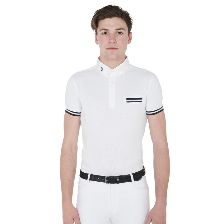 Men's Slim Fit Competition Polo Shirt With Black Inserts