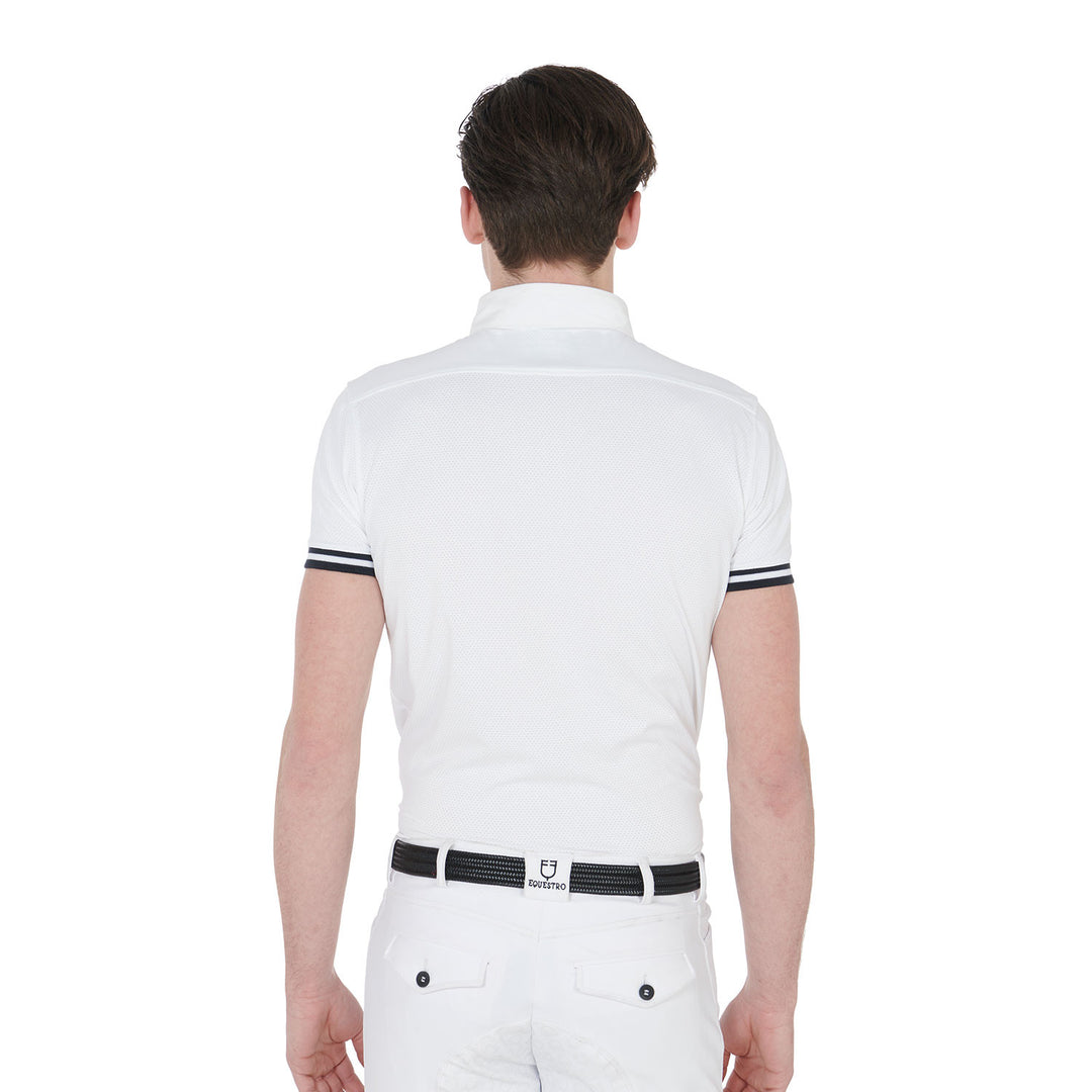 Men's Slim Fit Competition Polo Shirt With Black Inserts