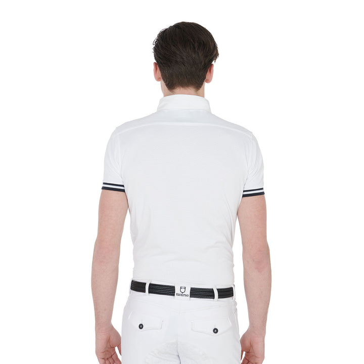 Men's Slim Fit Competition Polo Shirt With Black Inserts
