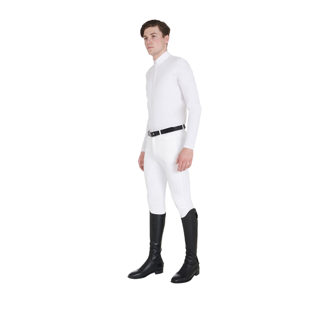 Knee grip breeches in technical fabric