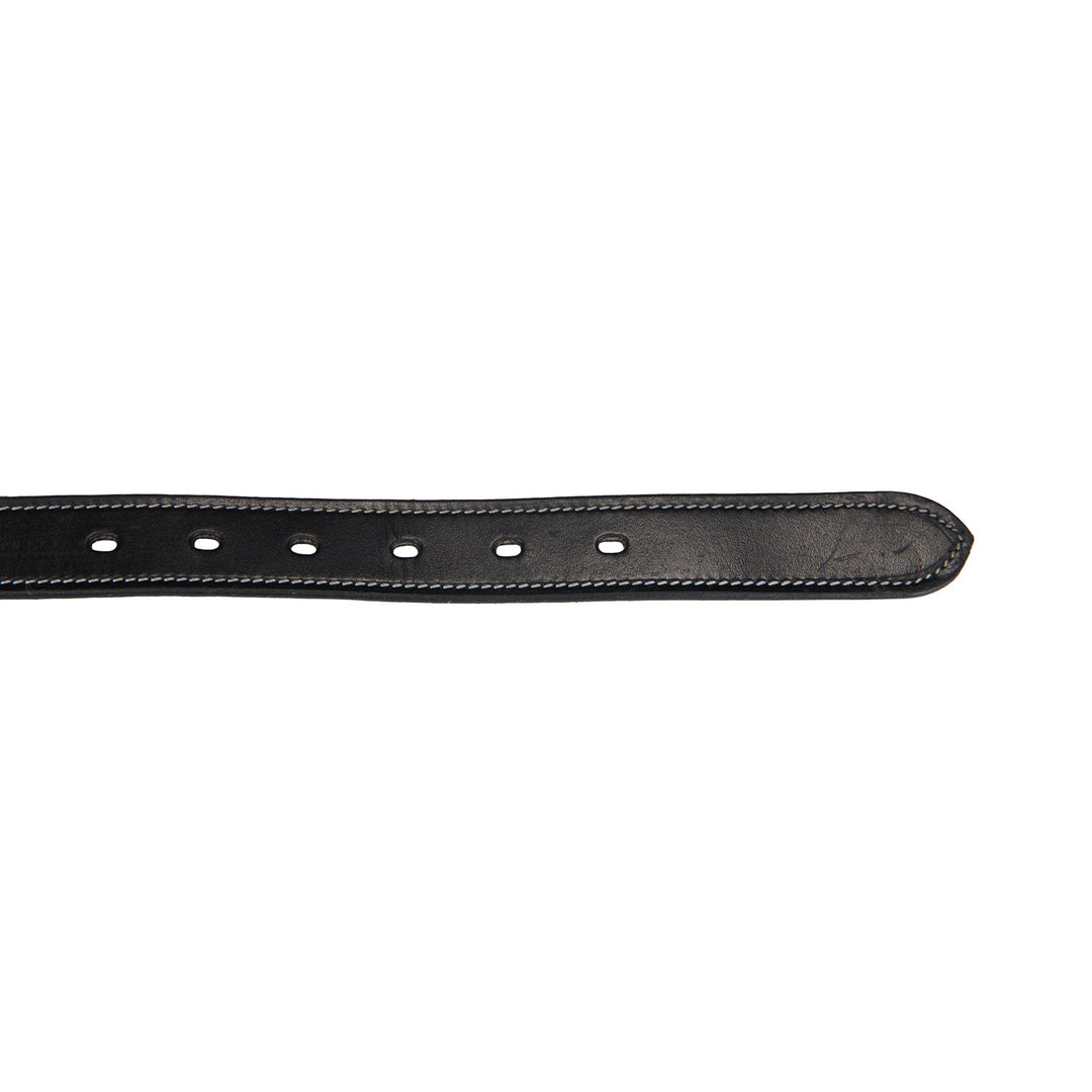 Leather belt with handcrafted embroidery