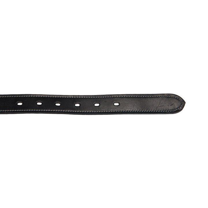 Leather belt with handcrafted embroidery