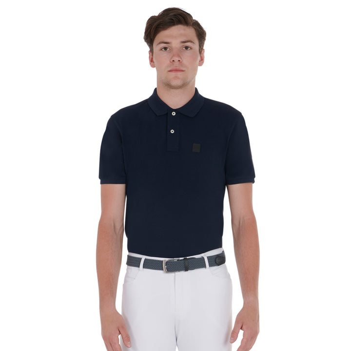 Elasticized belt crossed pattern
