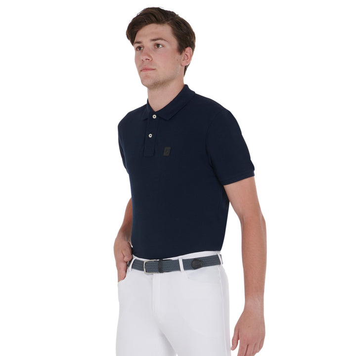 Elasticized belt crossed pattern