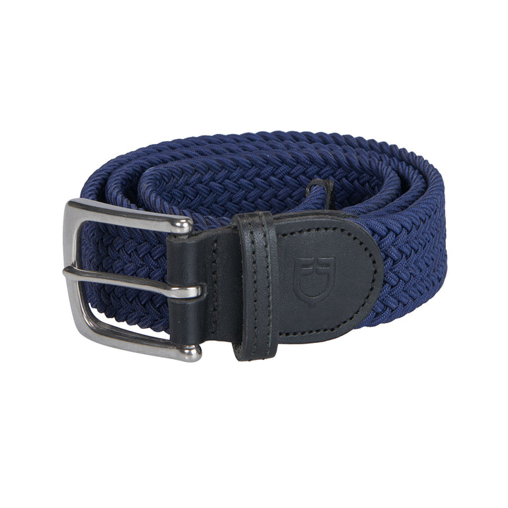 Elasticized belt crossed pattern