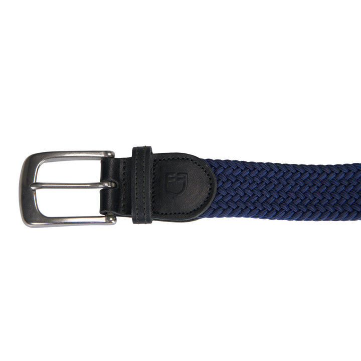 Elasticized belt crossed pattern