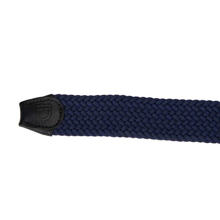 Elasticized belt crossed pattern