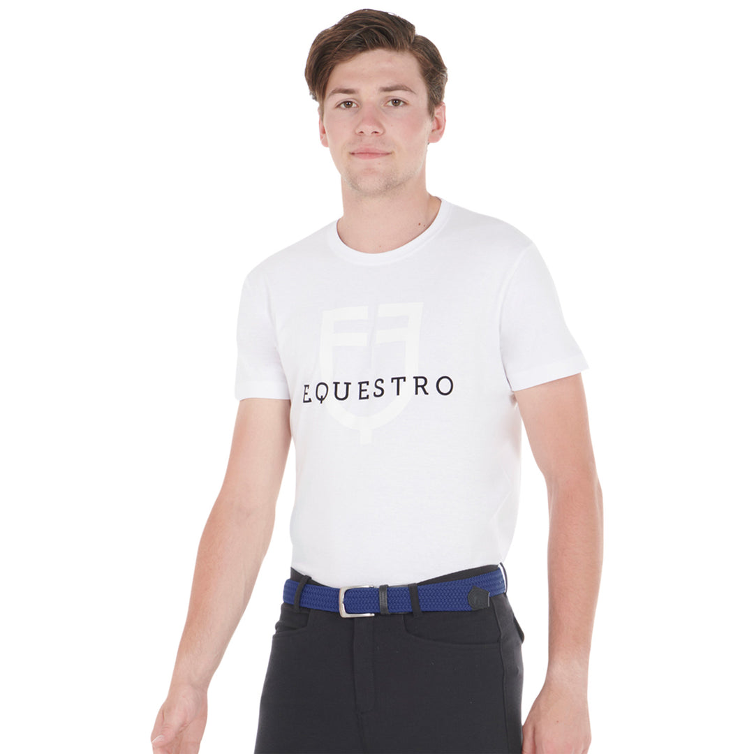 Elasticized belt crossed pattern