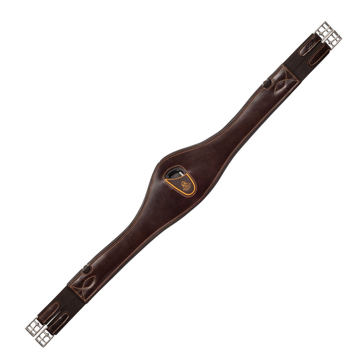 Anatomical jumping girth calfskin