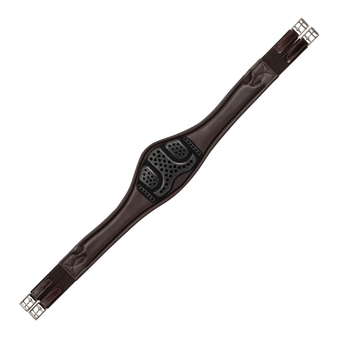 Anatomical jumping girth calfskin