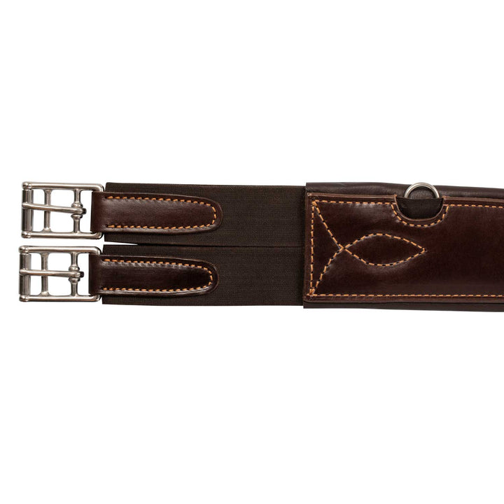 Anatomical jumping girth calfskin
