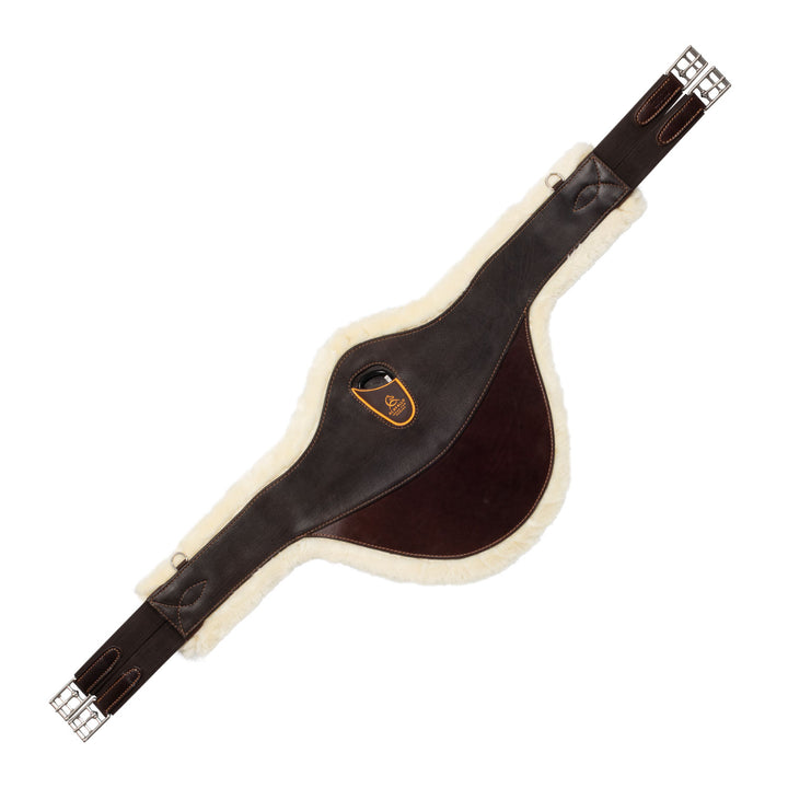 Jumping stud guard girth removable faux sheepskin