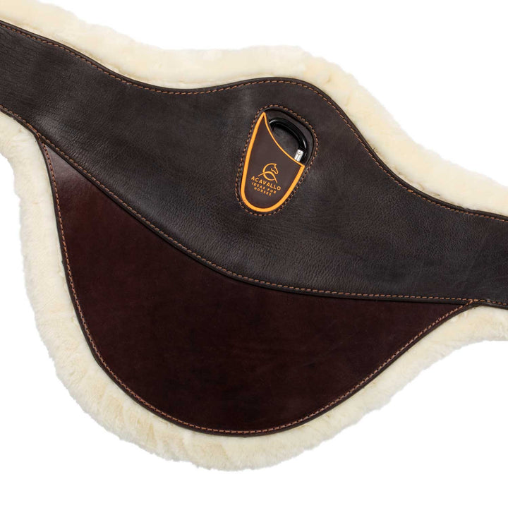 Jumping stud guard girth removable faux sheepskin