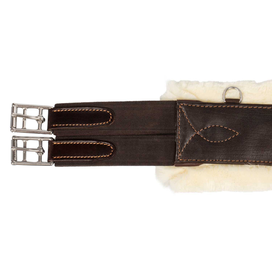 Jumping stud guard girth removable faux sheepskin