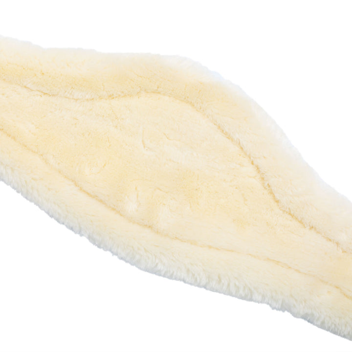 Girth with leather & removable faux sheepskin