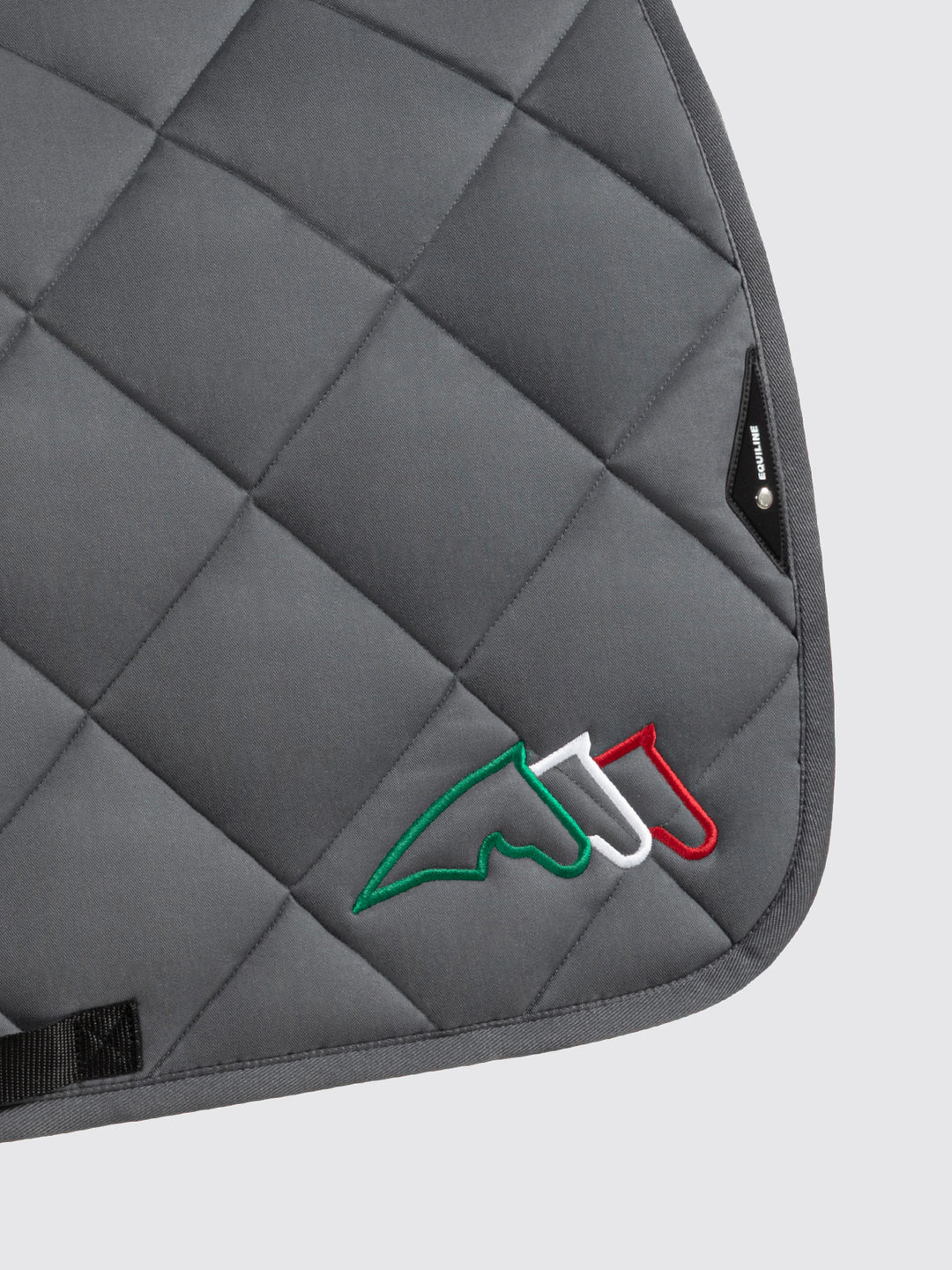 Eqtricolore - Rombo Saddlepad And Ear Net Kit With Italian Flag Colored Logo