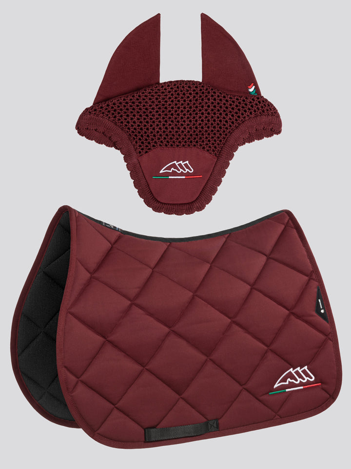 Rombo Logo It - Rombo Saddle Pad And Earnet Kit With Tricolor Logo