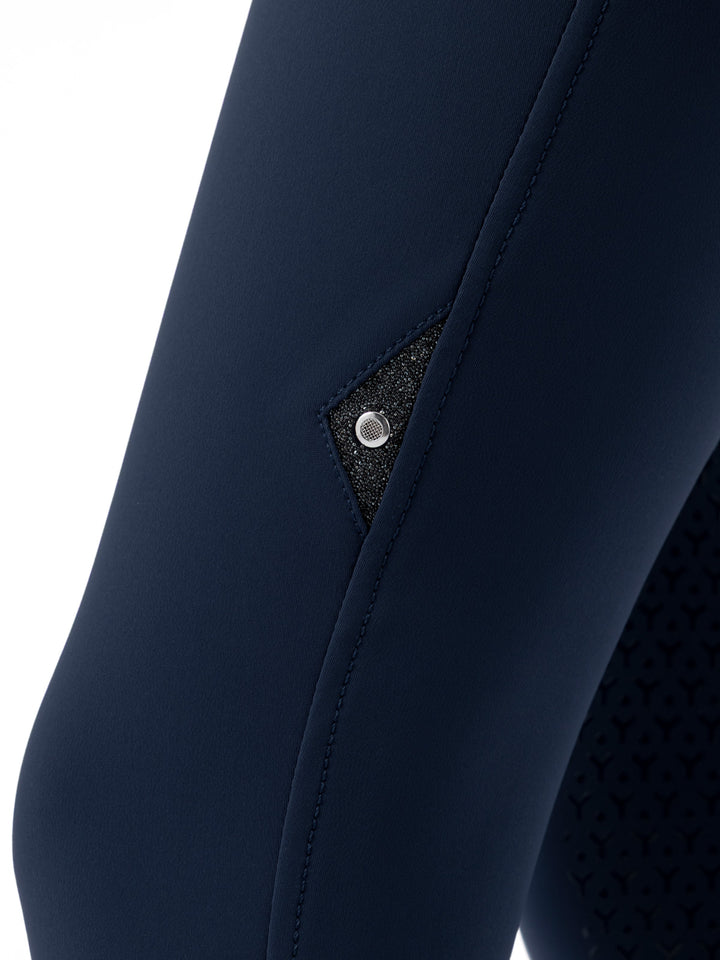 Crystalekh - Women'S Equiline Knee Grip High Waist Breeches With Crystal Fabric Inserts