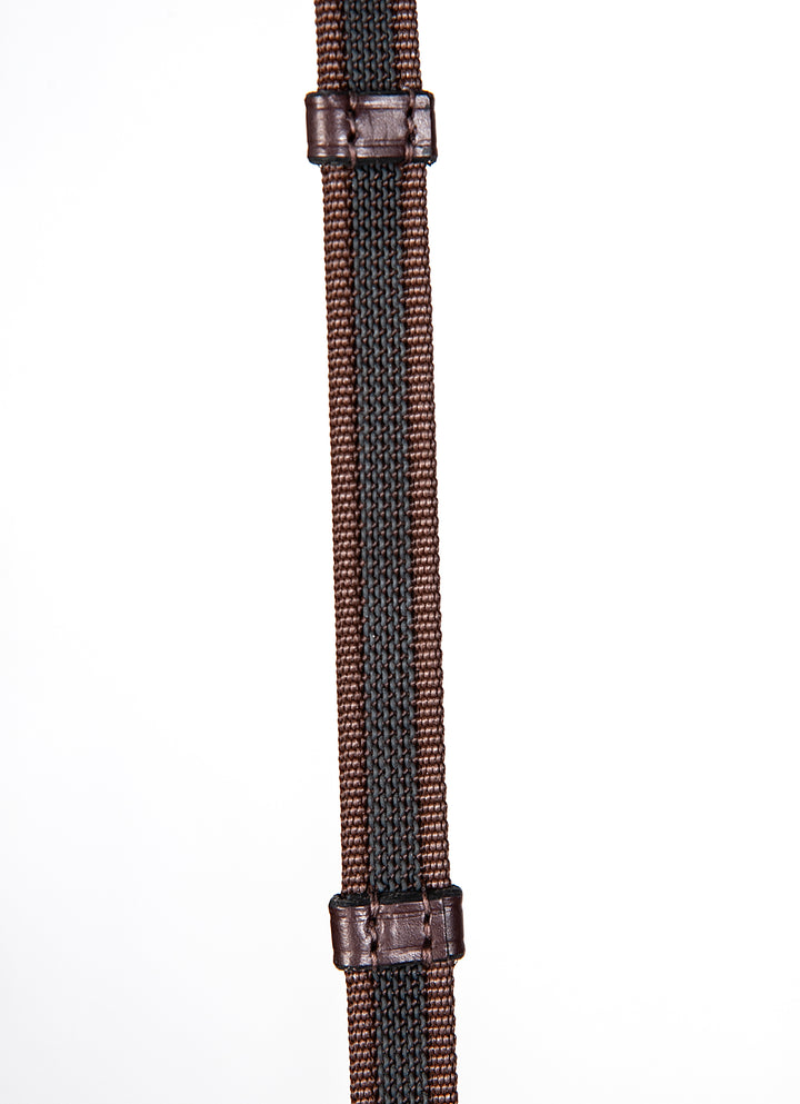 Leather Continental Antislip Reins With 7 Leather Stops And Martingale Stopper
