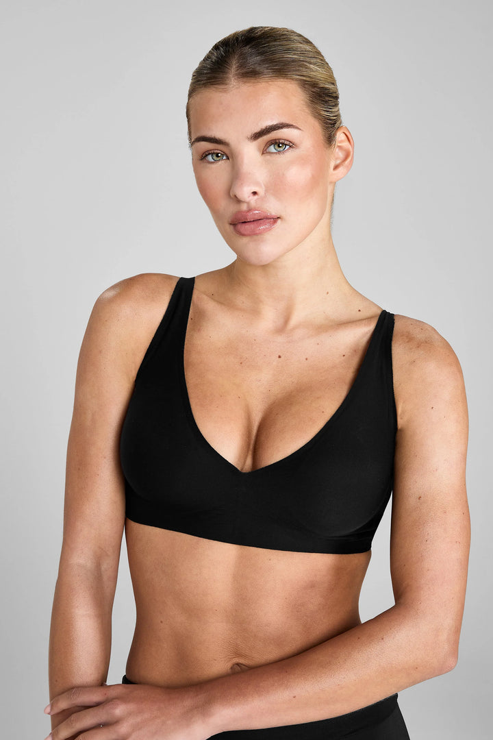 Black V Seamless Bra