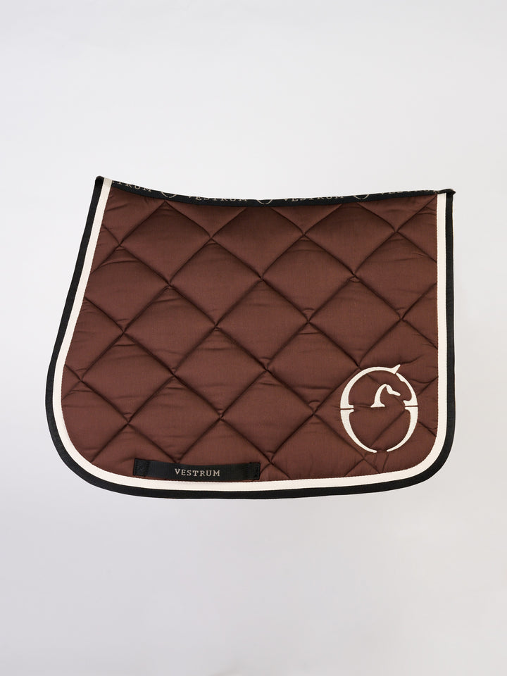 Bonn Saddle Pad & Augusta Ear Net - Dark Brown / White / Black