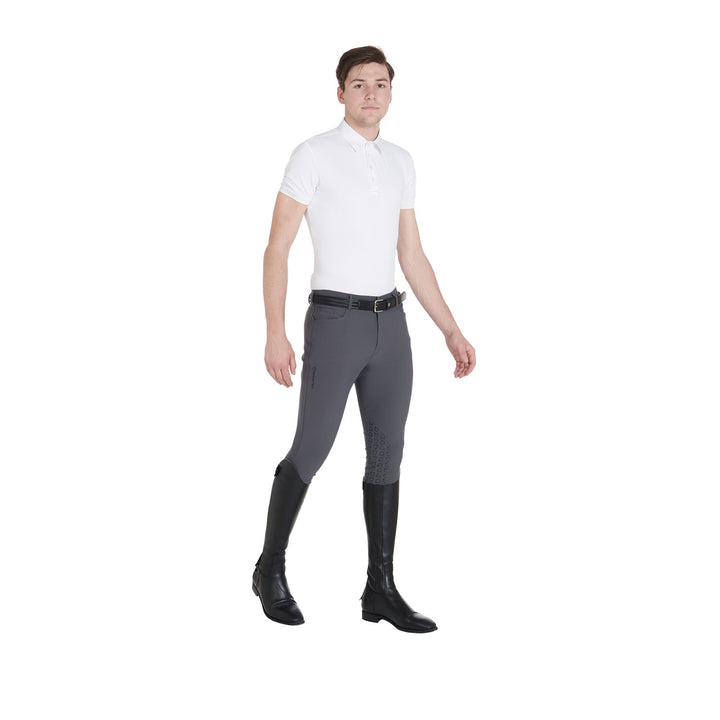 Slim fit breeches knee grip breeches with logo