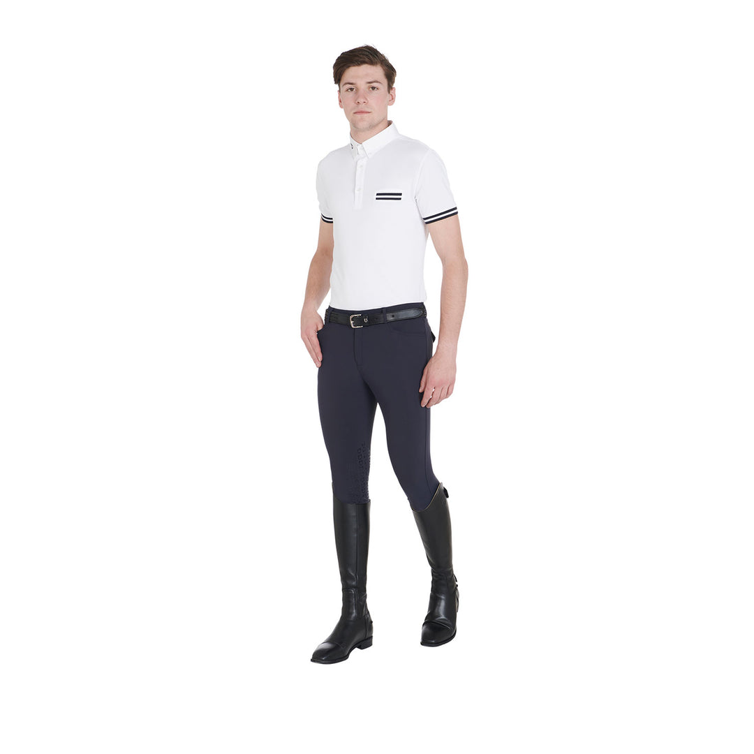 Slim fit breeches knee grip breeches with logo