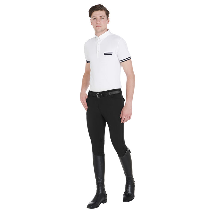 Slim fit breeches knee grip breeches with logo