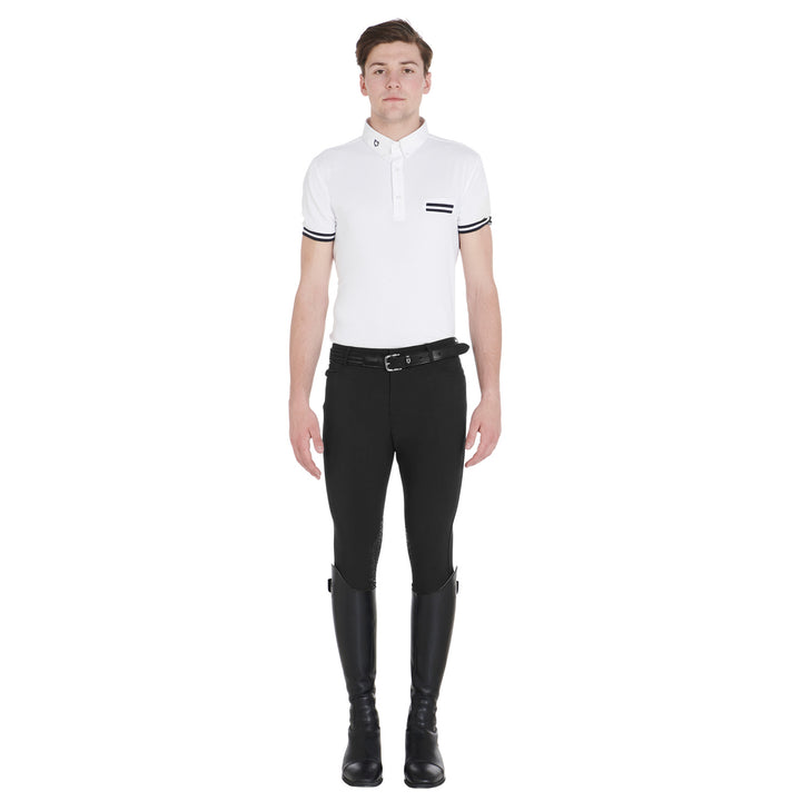 Slim fit breeches knee grip breeches with logo