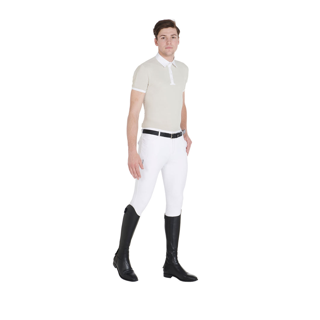 Slim fit breeches knee grip breeches with logo