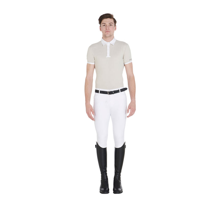 Slim fit breeches knee grip breeches with logo
