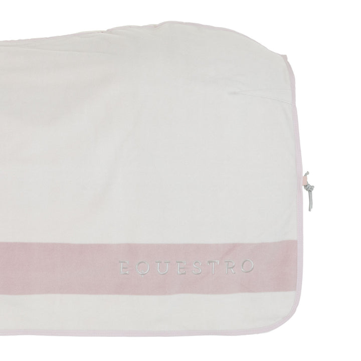 Fleece Rug With Contrasting Details - White Sand / Hushed Violet
