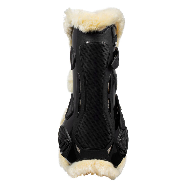 Synthetic sheepskin quick release tendon boots